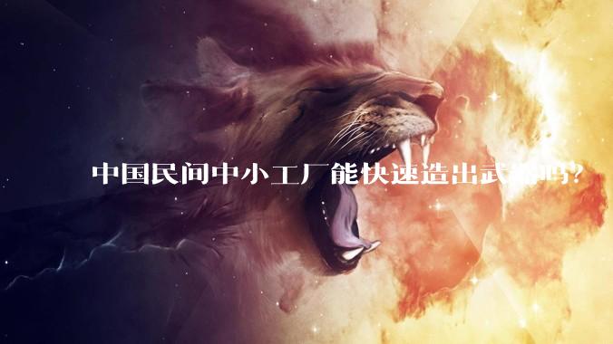 中国民间中小工厂能快速造出武器吗?