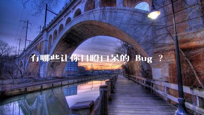 有哪些让你目瞪口呆的 Bug ?